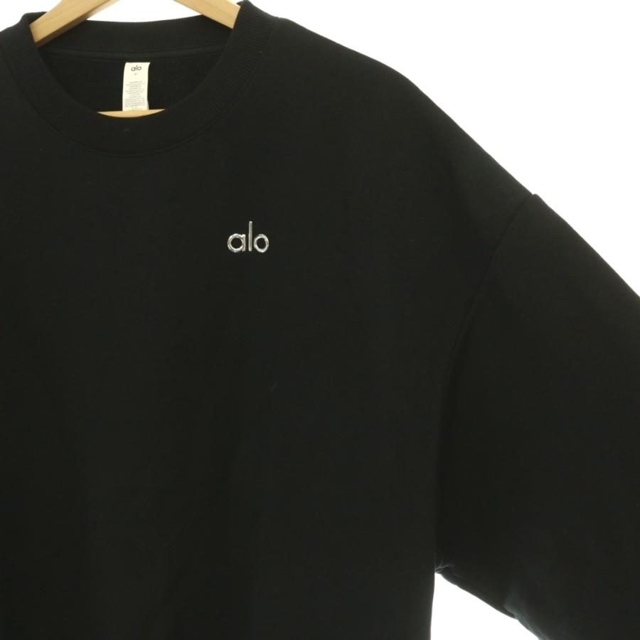 alo yoga スウェット トレーナー ブラック M Alo Yoga Logo ブラック