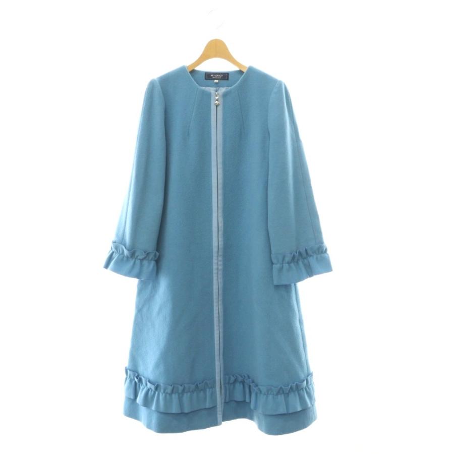 エムズグレイシー M'S GRACY 25AW フリルxリボンジップアップコート