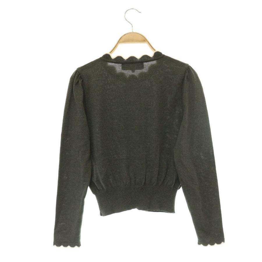 エムズグレーシースカラップカーディガン エムズグレイシー M'S GRACY 25AW スカラップリボンニットカーディガン