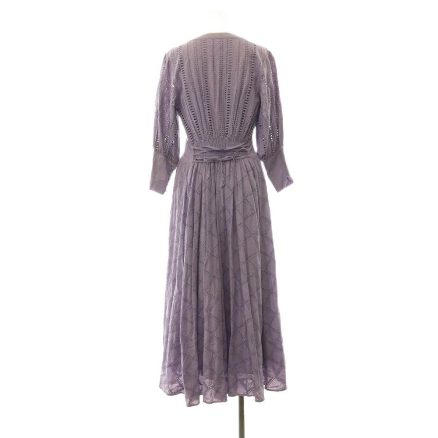 アメリヴィンテージ Ameri VINTAGE ワンピース ロング 七分袖 パープル