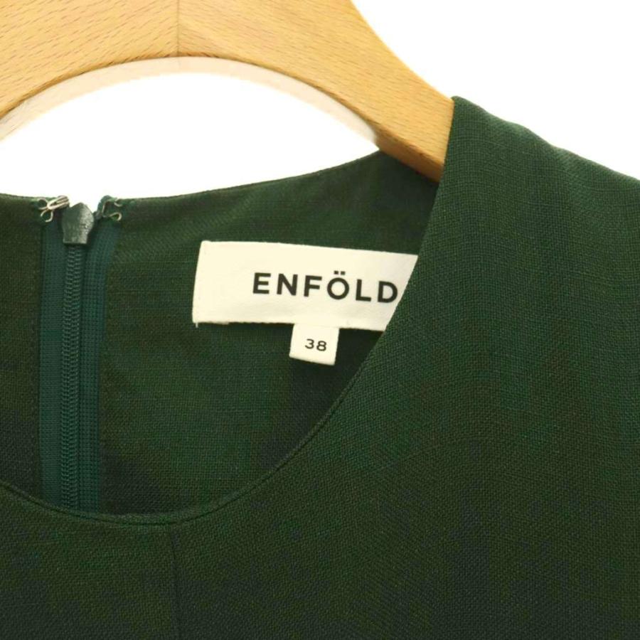 エンフォルド ENFOLD リネンライクロングワンピース ノースリーブ 38
