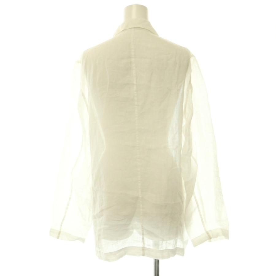 美品 ウィムガゼット ラミージャケット リネン ベージュ シアー ウィムガゼット Whim Gazette 25SS ラミーダブルジャケット テーラード
