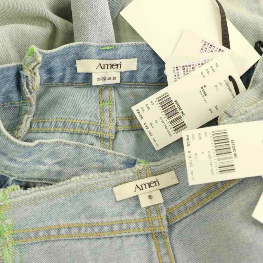 未使用品 アメリヴィンテージ 26SS NEON STITCH REMAKE DENIM BELT