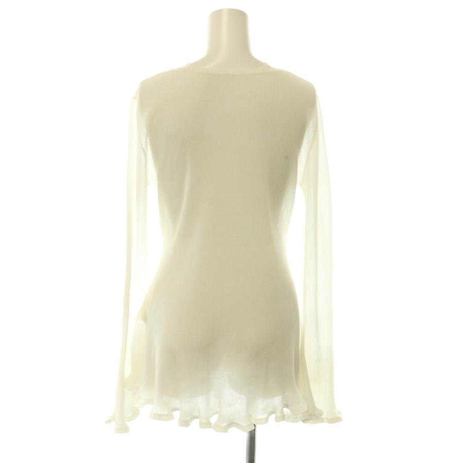 アメリヴィンテージ Ameri VINTAGE 25AW SHEER FRILL V NECK KNIT TOP