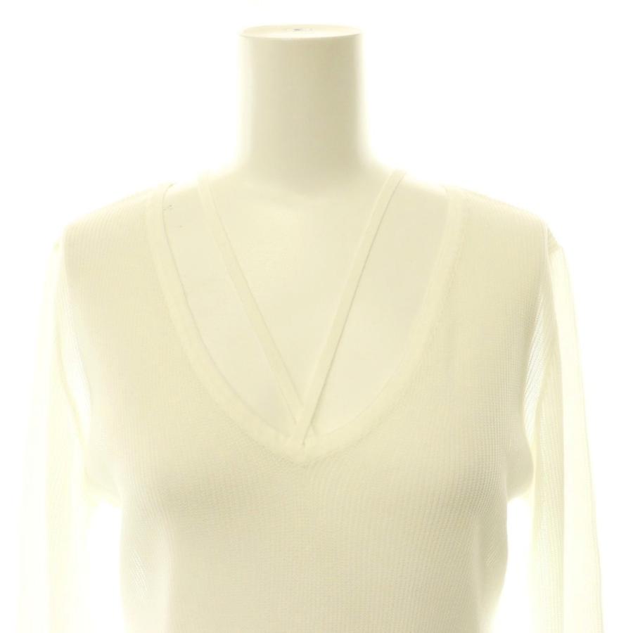アメリヴィンテージ Ameri VINTAGE 25AW SHEER FRILL V NECK KNIT TOP