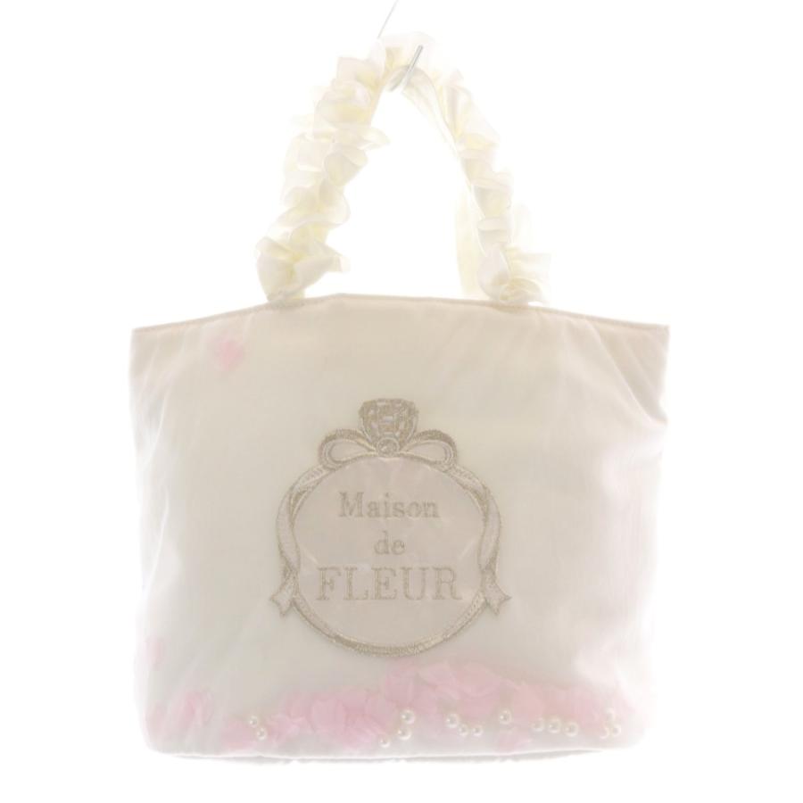 メゾンドフルール Maison de FLEUR サクラパールフリルトートバッグ 