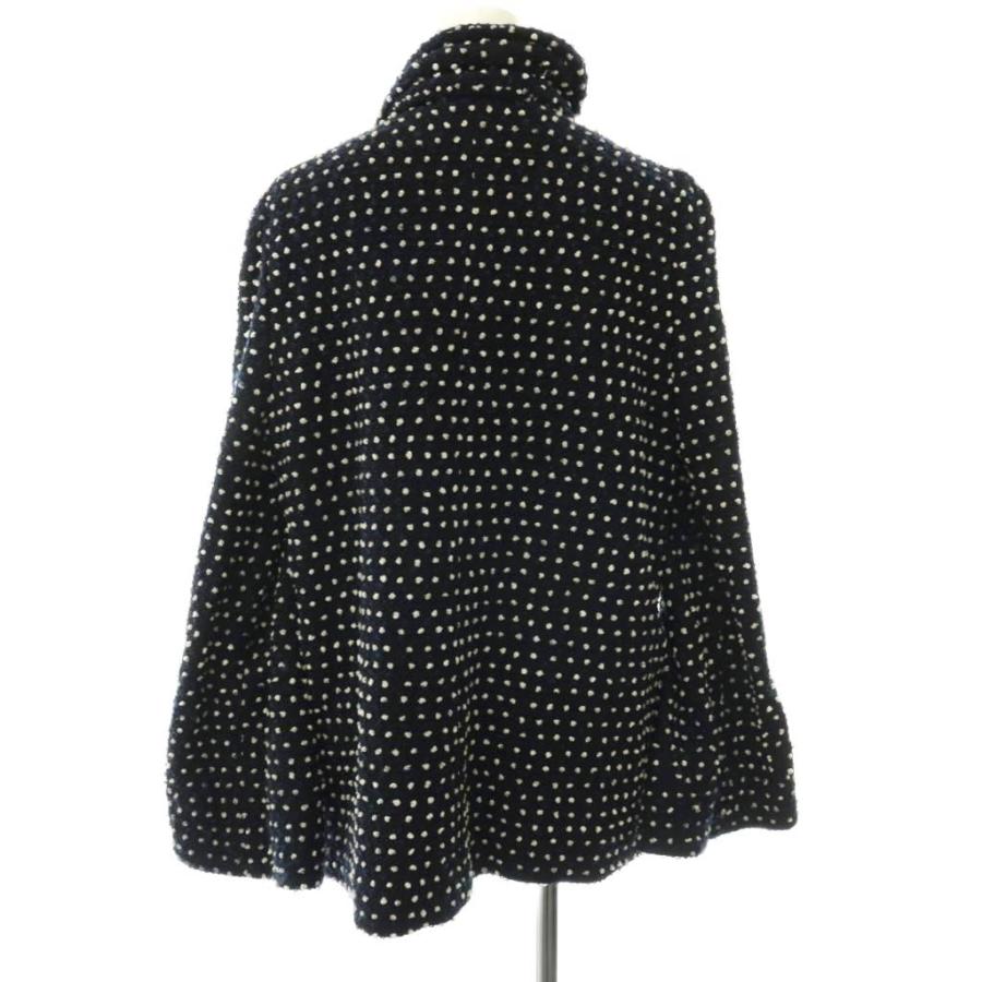 再度お値下げしました。 m's gracy黒コート　新品 エムズグレイシー M'S GRACY ツイード ノーカラーコート アウター ノー