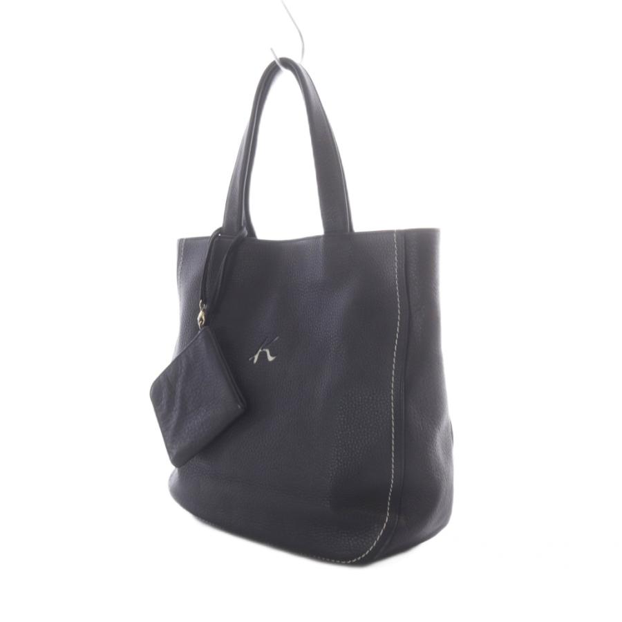 Kitamura（キタムラ） トートバッグ ハンドバッグ 紺 ネイビー レザー