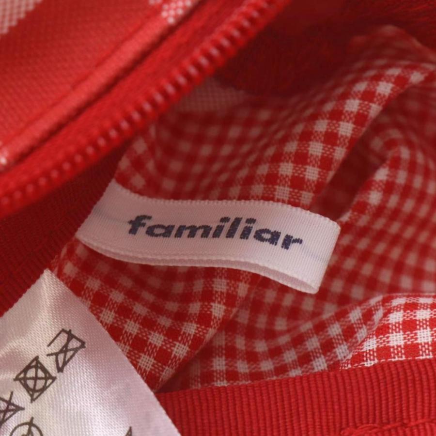 ファミリア Familiar 70周年 トートバッグ ギンガムチェック レッド