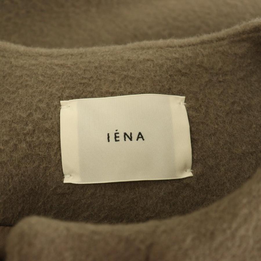 イエナ IENA ラムウールノーカラーロングコート 34 グレー /MY □OS