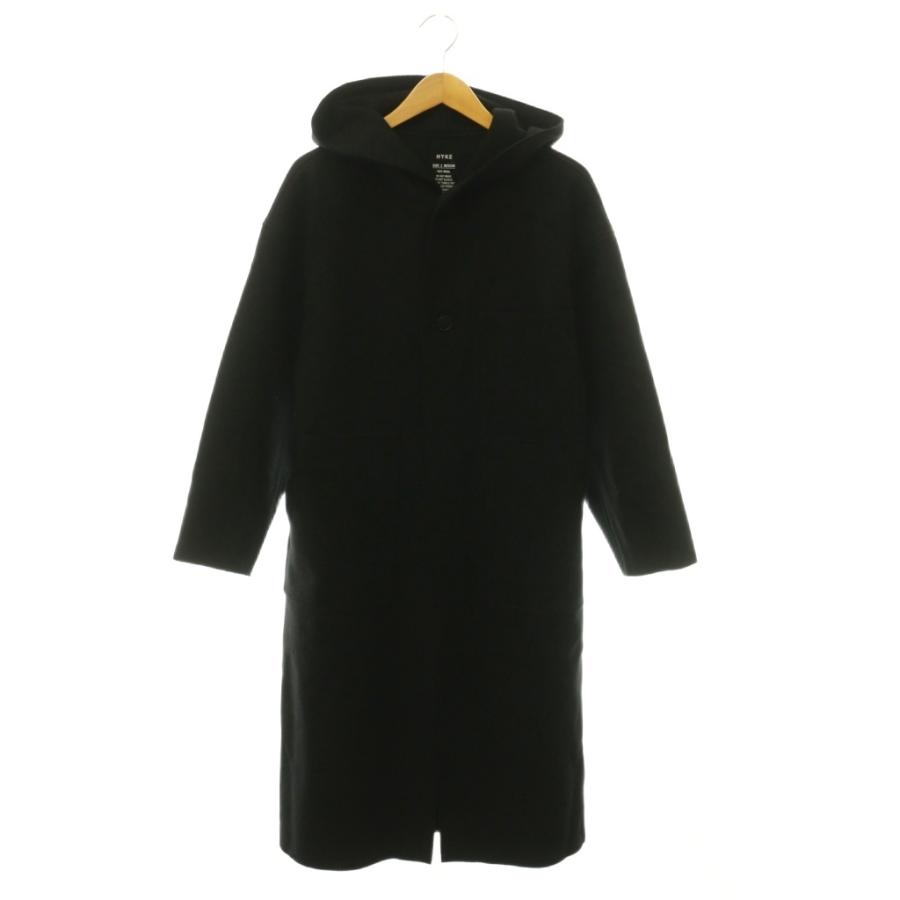 ハイク HYKE 25AW MELTON HOODED WORK COAT コート ロング フード 