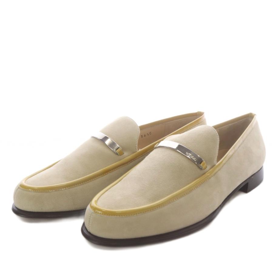 GUCCI（グッチ） ローファー スリッポン ロゴプレート スエード 36.5C