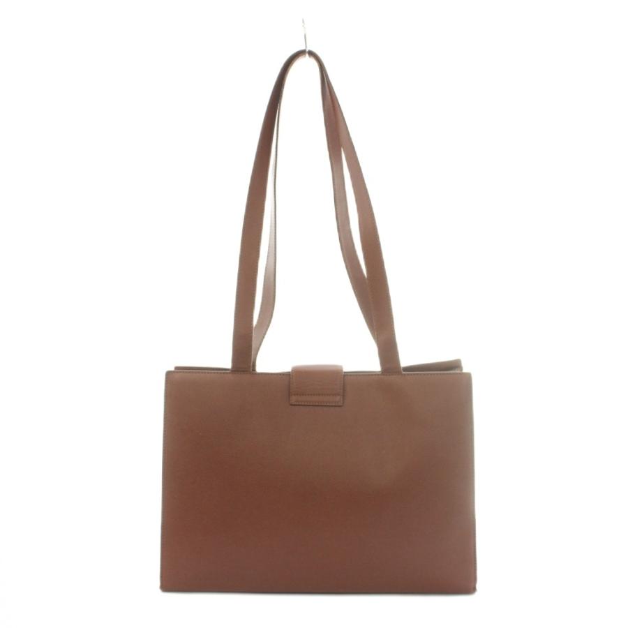 CELINE（セリーヌ） ターンロック トートバッグ レザー 茶 ブラウン 