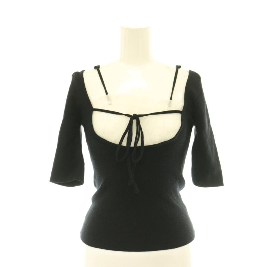 アンドマリー ANDMARY Mew frill tops ニット セーター 半袖 F