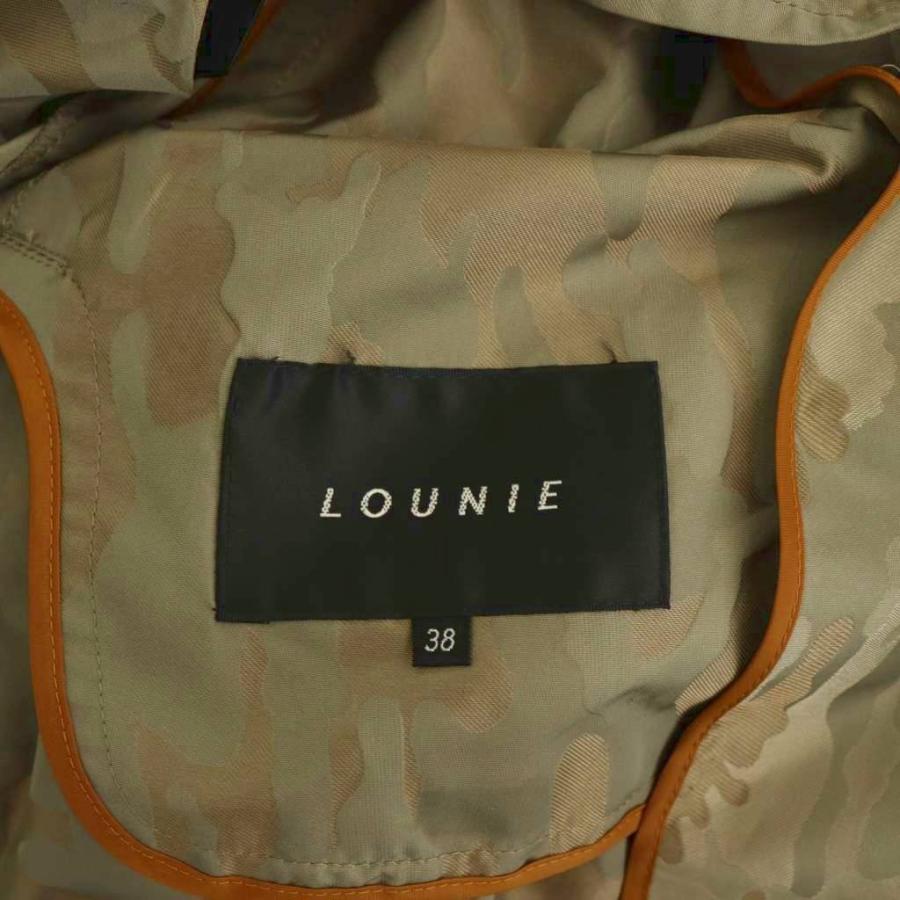 ルーニィ LOUNIE カモフラ柄トレンチコート ベルト付き 38 カーキ /HK