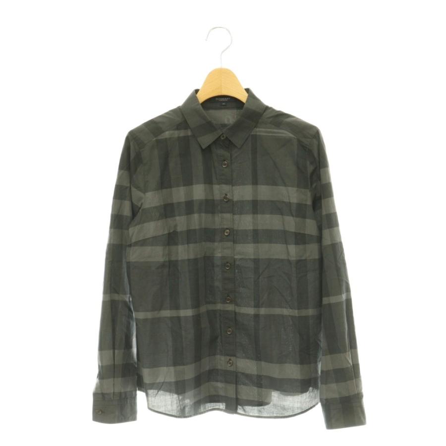 人気 バーバリーロンドン チェック柄 長袖シャツ ブラウス トップス ベルト付 バーバリー ロンドン BURBERRY LONDON チェック 長袖シャツ コットン