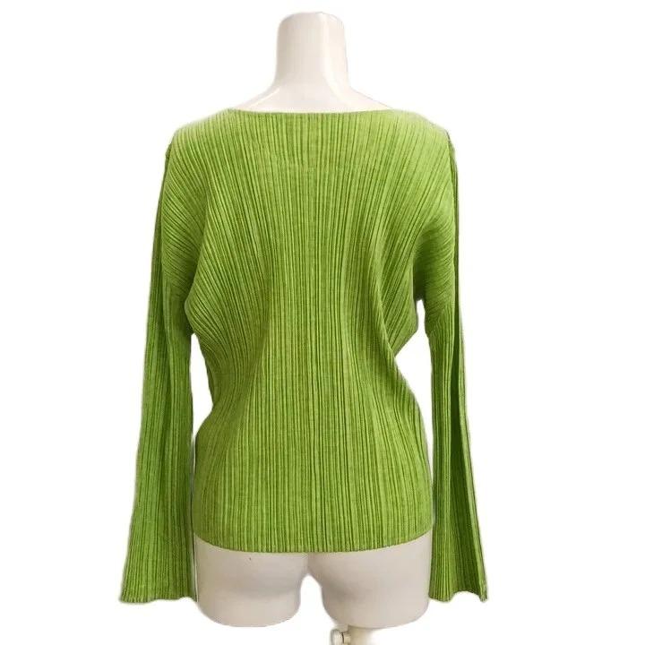 PLEATS PLEASE イッセイミヤケ プリーツ カットソー グリーン 3 プリーツプリーズ PLEATS PLEASE ISSEY MIYAKE プリーツカットソー