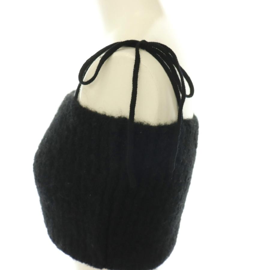 【THE SHISHIKUI】ショート丈ニットトップス 黒 シシクイ THE SHISHIKUI Cami Short キャミソール ショート ニット