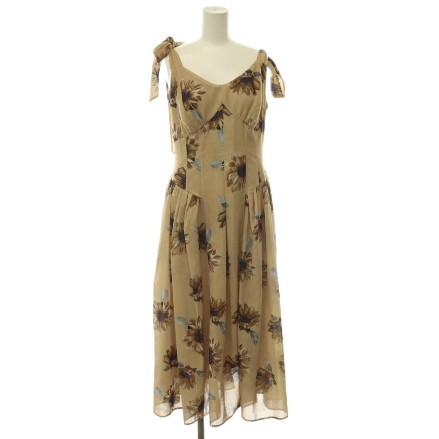 ハーリップトゥ Her lip to Sunflower-printed Midi Dress ワンピース