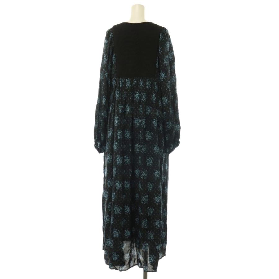 ヌキテパ NE QUITTEZ PAS! Shantoon Jacquard Poppy Print Yoke Dress