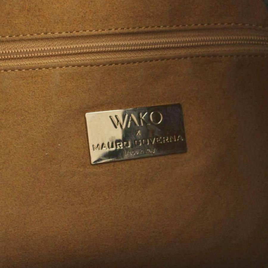ワコー WAKO × MAURO GOVERNA レザーショルダーバッグ 黒 ブラック /MI