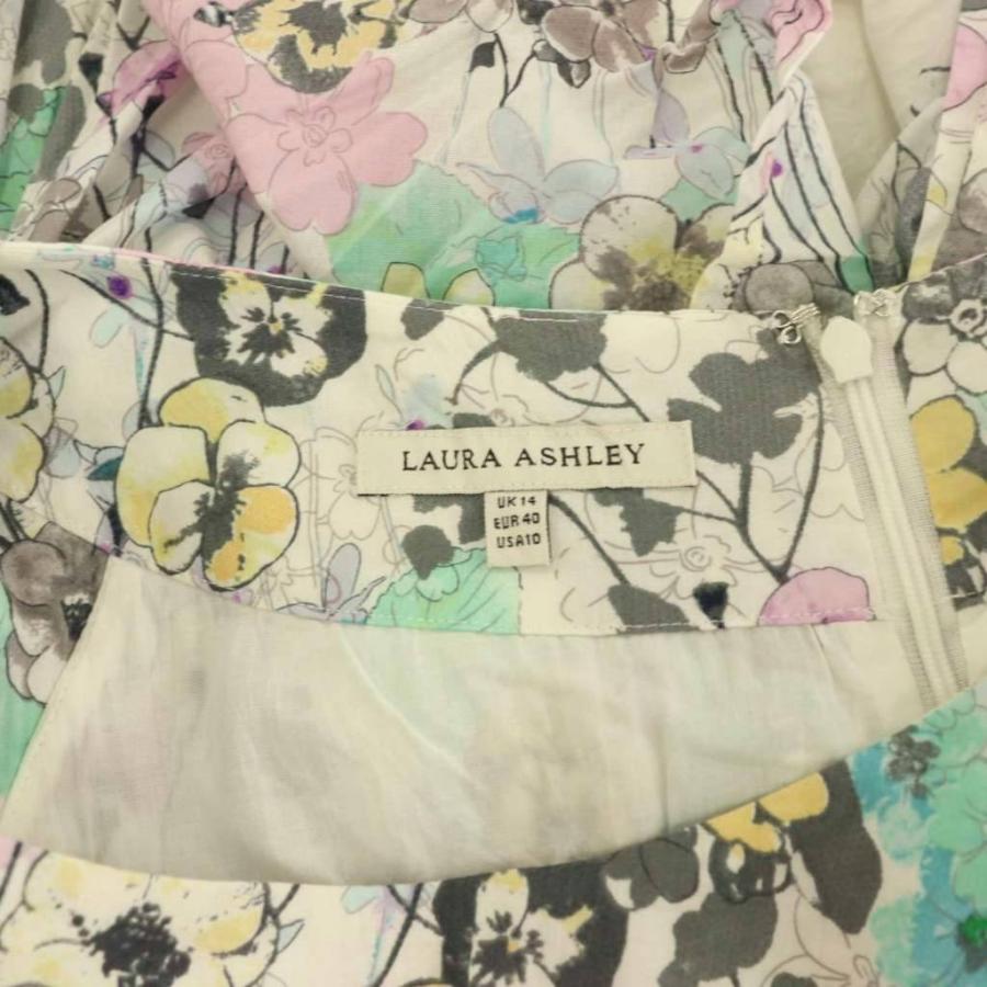 ローラアシュレイ LAURA ASHLEY ペイントフラワープリントコットン
