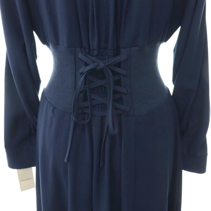 未使用品 アンドクチュール AND COUTURE 長袖ワンピース ロング F ブルー /HK OS レディース : ブランド古着販売の ...