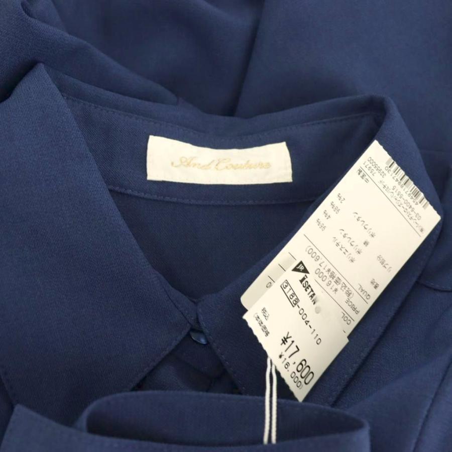 未使用品 アンドクチュール AND COUTURE 長袖ワンピース ロング F ブルー /HK OS レディース : ブランド古着販売の ...