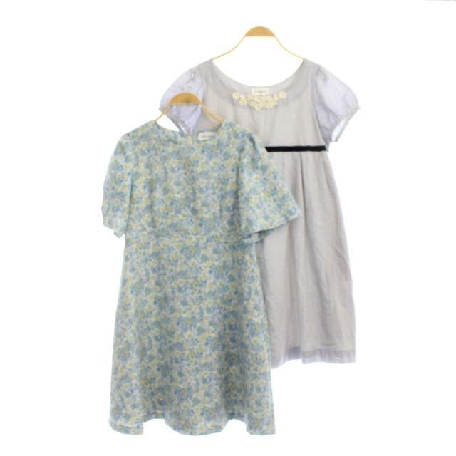 ボンメルスリー Bon Mercerie 2点セット ボーダー柄ワンピース 花柄ワンピース 半袖 膝丈 38 ブルー ライトブルー ホワイト 170 ブランド古着販売のベクトル 通販 Yahoo ショッピング