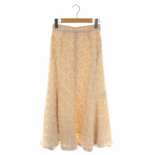 ジャスグリッティー フリンジチェックフレアスカート