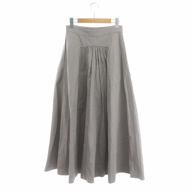 エブール ebure 22SS Linen Cotton Twill Flare Skirt スカート ロング 