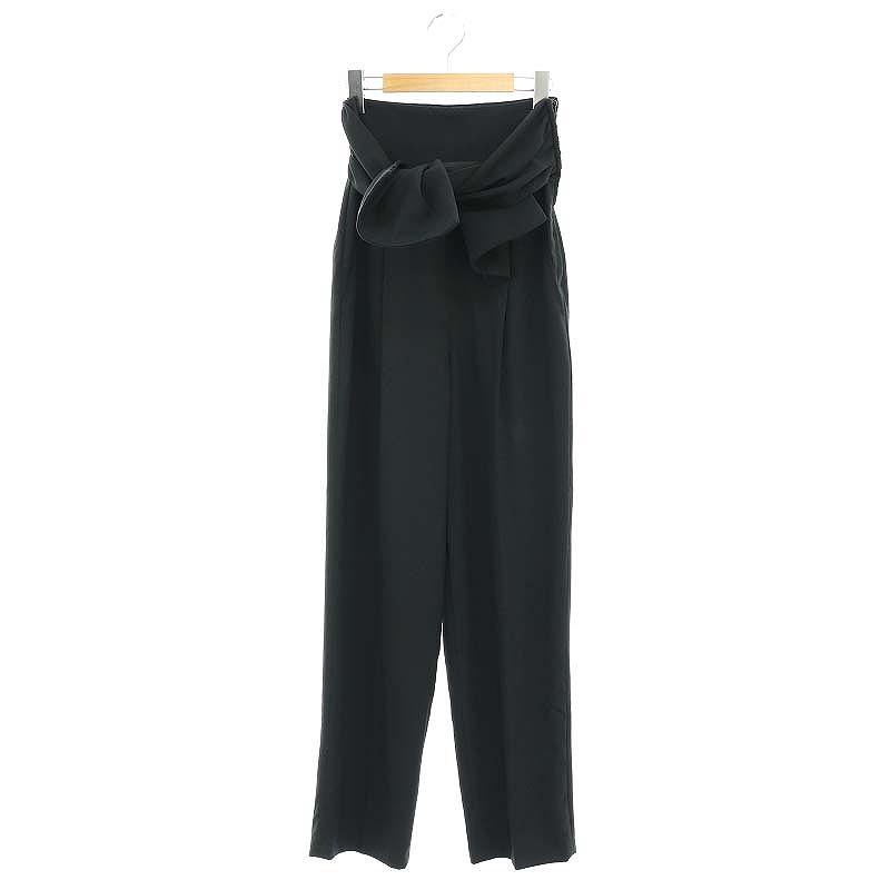 クラネ CLANE 21SS OBI PANTS 帯モチーフ パンツ ストレート 0 黒 