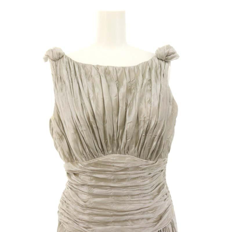 エスカーダ ESCADA ギャザー ノースリーブ ロングワンピース マキシ丈  