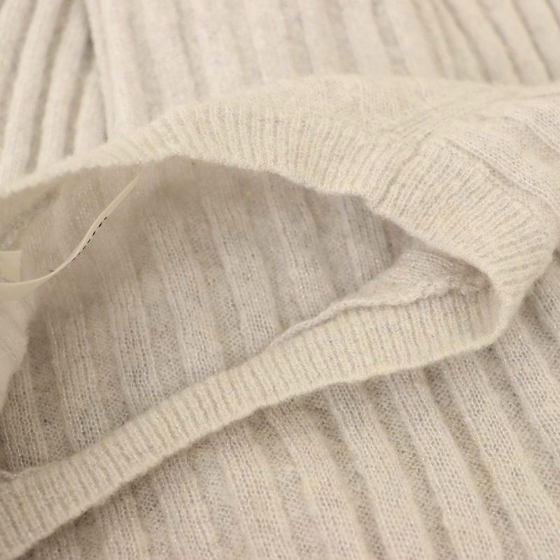 エブール ebure ウールカシミアルレックス リブニットプルオーバー 