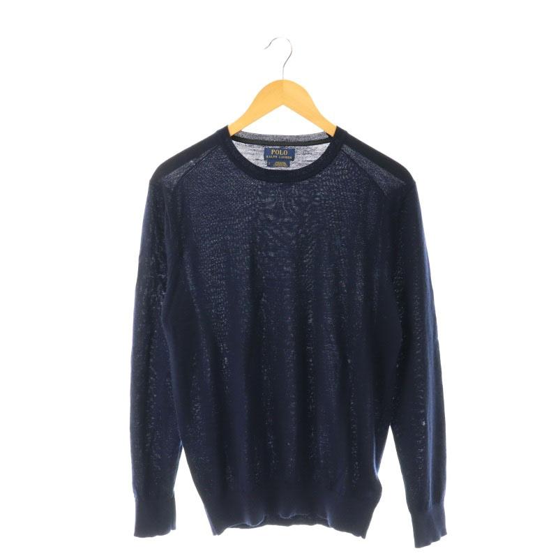 POLO by RALPH LAUREN ロゴ刺繍 長袖 ニット セーター LL ポロ ラルフローレン POLO RALPH LAUREN ロゴ刺繍 ウール ニット