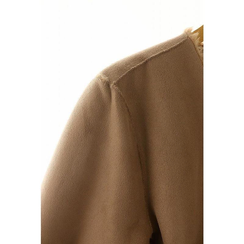 アナイ ANAYI リバーシブル エコファー コート ロング ノー