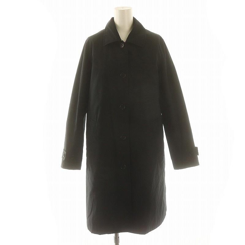 MHL. ダウンライナー付ステンカラーコート ロング丈 ブラック Ⅰ MARGARET HOWELL（マーガレットハウエル） MHL. ダウンライナー付き