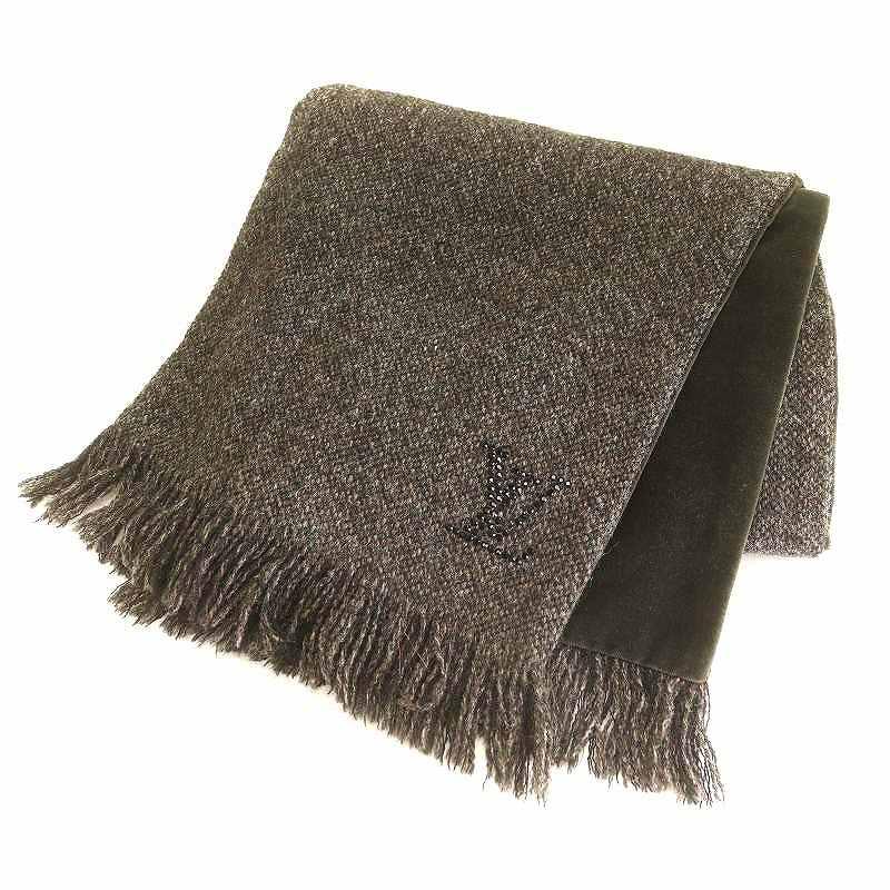 ルイヴィトン　コート　ウール　襟ベルベット　ベロア　フレア　グレー　38 ルイヴィトン コート ウール 襟ベルベット ベロア フレア グレー 38