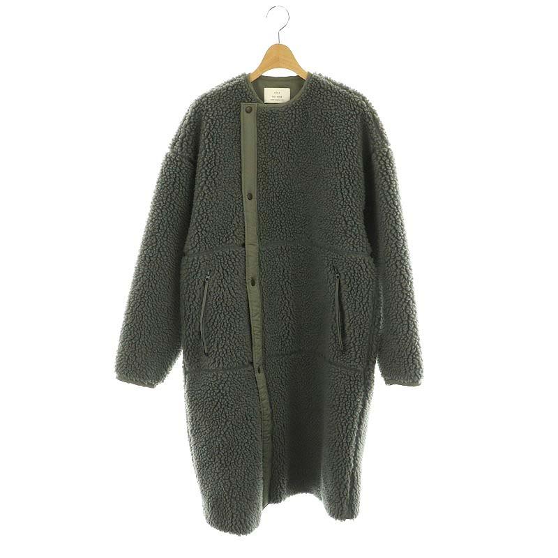 ハイク HYKE 22AW SHEARLING COAT ボアコート ノーカラー ロング