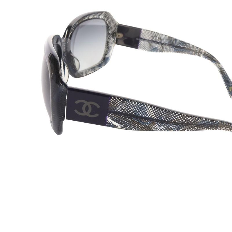【美品】CHANEL シャネル サングラス ココマーク ラメ 紺 5146-A 美品】CHANEL シャネル サングラス ココマーク ラメ 紺 5146-A