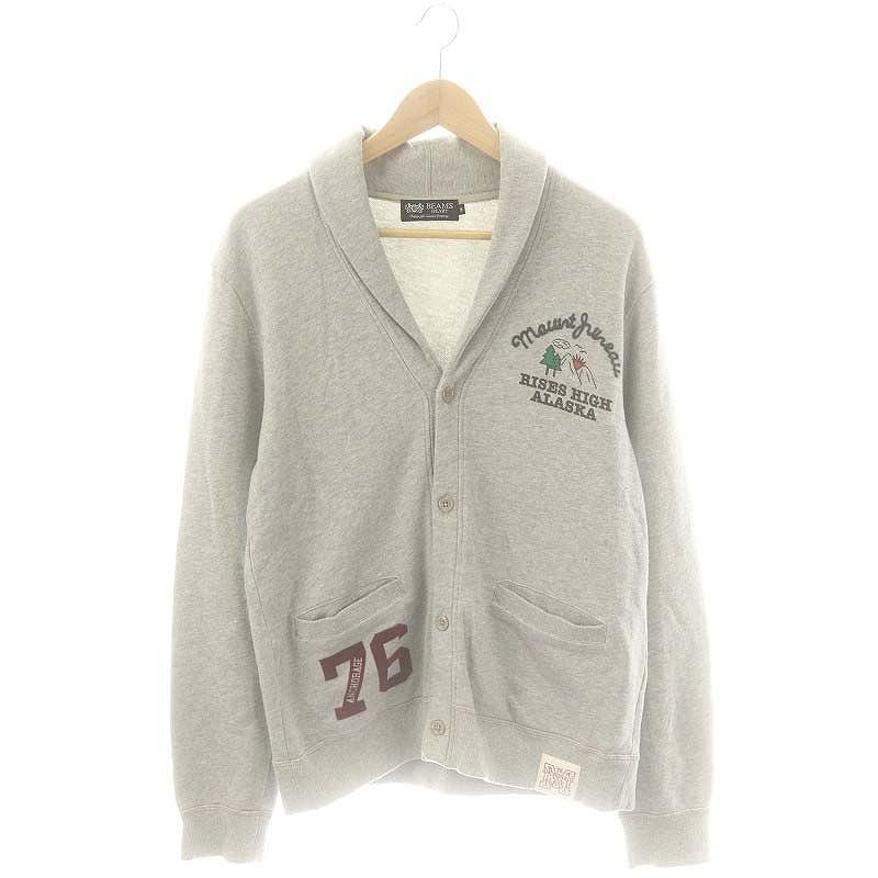 ビームスハート BEAMS HEART カーディガン スウェット M グレー マルチ 