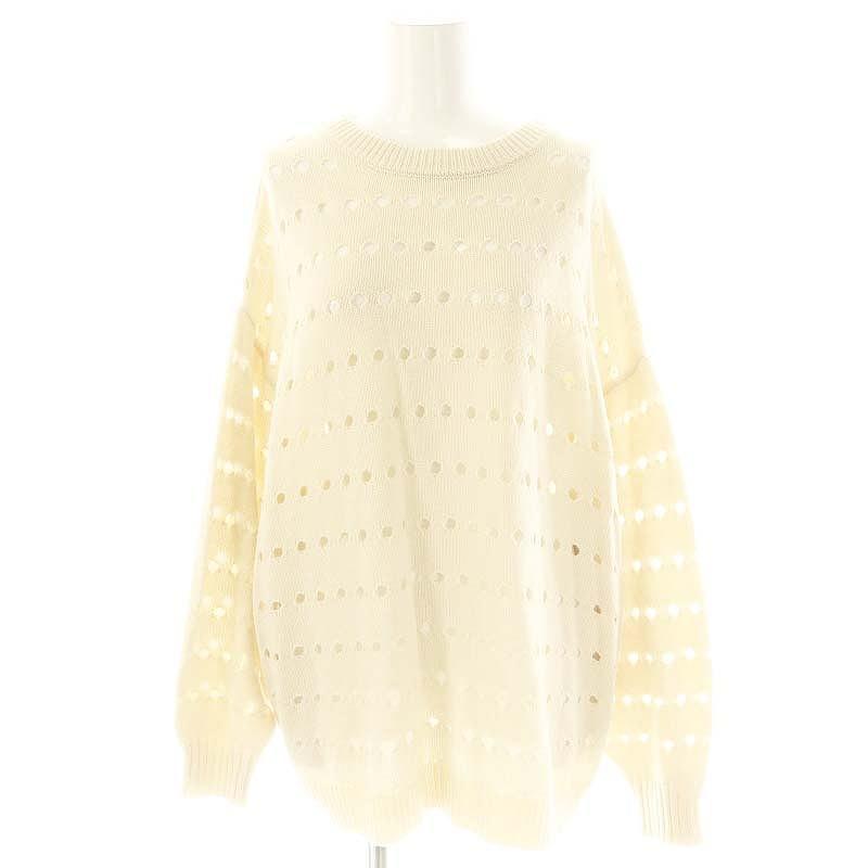 レトロガール RETRO GIRL 穴開きルーズニット セーター F レトロガール RETRO GIRL 穴開きルーズニット セーター F