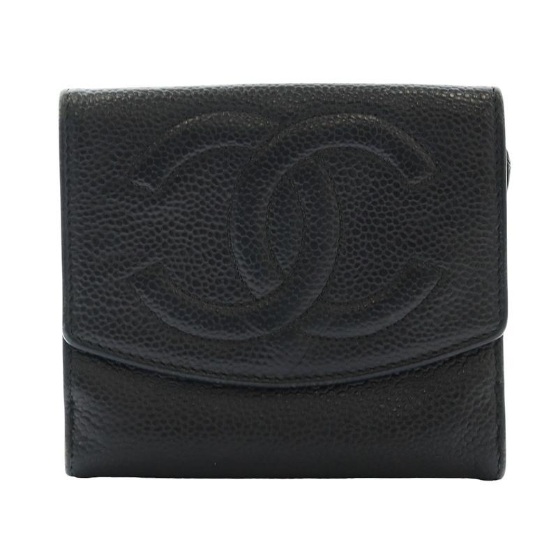 CHANEL シャネル 4番台 ココマーク コンパクト財布 二つ折り CHANEL シャネル 4番台 ココマーク コンパクト財布 二つ折り