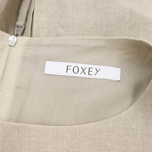 FOXEY（フォクシー） ワンピース ミニ ノースリーブ リネン 38