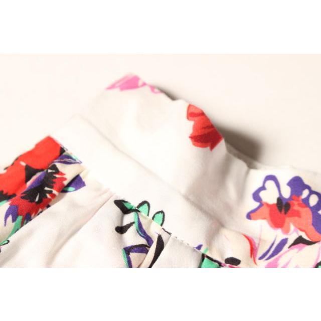 エムエスジーエム MSGM スカート ひざ丈 フレア 花柄 40 白