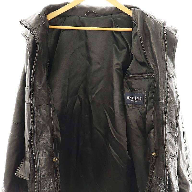 オースチン リード Austin Reed レザージャケット 羊革 M 黒 /MI □OS