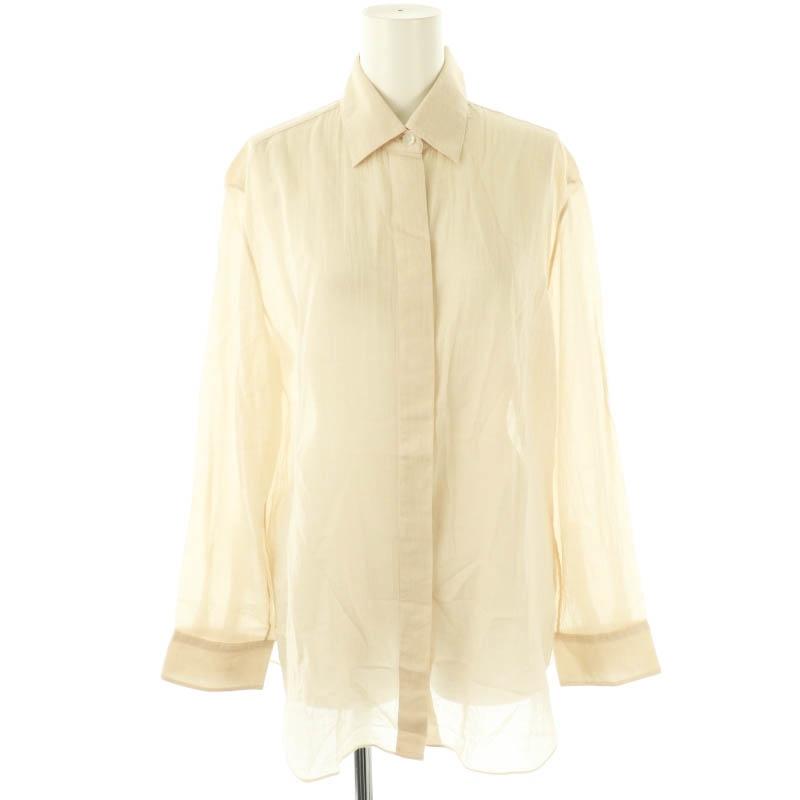 未使用タグ付き　セオリー　長袖ブラウス　アイボリー　現行　日本製 シャツ、ブラウス（セオリー）