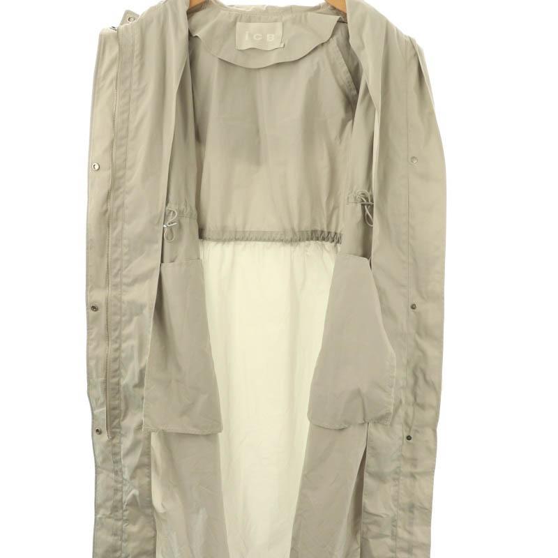 【中古】アイシービー iCB 23SS メモリーツイル フーデットコート スプリングコート アウター 4 グレー ICB（アイシービー） iCB 23SS メモリーツイル フーデットコート