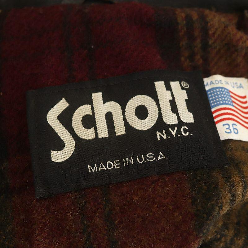 ショット SCHOTT 13 681 レザージャケット ライダース 36 黒 /CX □OS