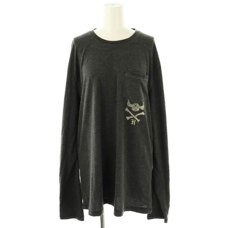 ハイドロゲン HYDROGEN スカル 長袖カットソー Tシャツ 3XL グレー /MI 